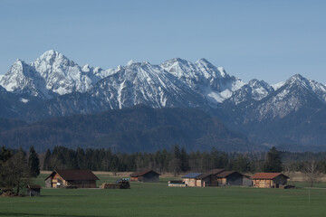 Fototapeta na wymiar Alpy panorama widok z Buching