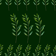 Olive leaves, watercolor illustrations, seamless pattern, digital paper, floral, textile, print	