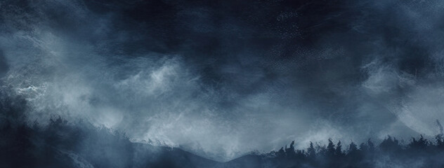 Fototapeta na wymiar gray grunge smoke texture, dark sky, black night cloud, horror theme background. Generative ai