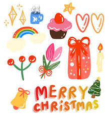 set of merry christmas