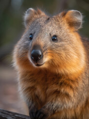 Naklejka premium Close-up of a quokka. Generative AI