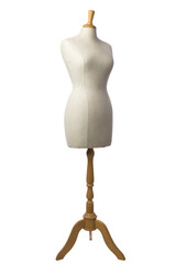 Tailor's mannequin on stand isolated with transparent background - obrazy, fototapety, plakaty