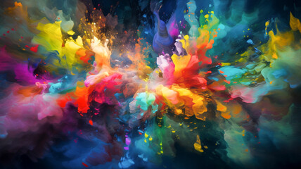 Synesthesia, a vibrant sensation of colours. Created with Generative AI.