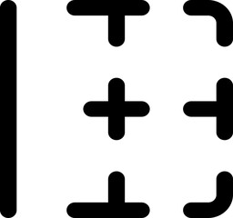 Layout border left simple icon illustration in line style and use for user interface, web, software and many others with PNG and pixel perfect shape