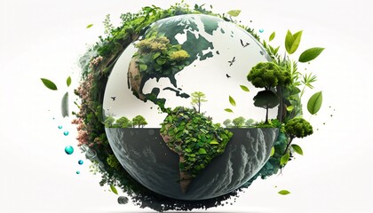 Earth day. Invest in our planet Saving water and world environmental protection concept