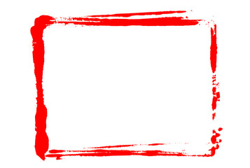 Schmutziges Rechteck in rot als Umrandung