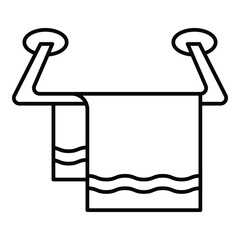 Towel icon line design template isolated illustration
