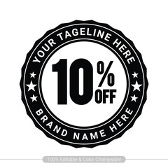 10% Off Sticker