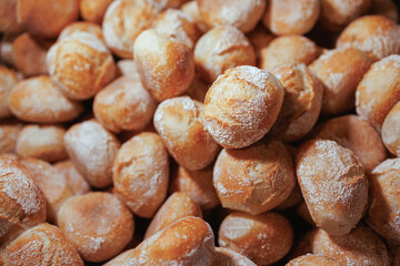 Organic Bakery - details of baker baking bread