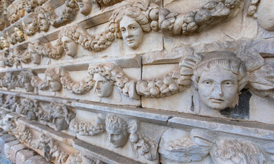 Aydın, TURKEY, May 1, 2023: Afrodisias Ancient city. (Aphrodisias). The common name of many ancient cities dedicated to the goddess Aphrodite. The most famous of cities called Aphrodisias. 