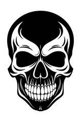 black skull vector illustration
