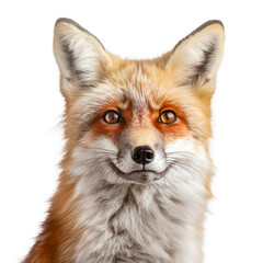 Fototapeta premium Red fox vulpes isolated on white. Generative Ai 
