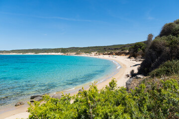 Famous Sardinian beach Naracu Nieddu in Northern Sardinia, Italy, Europe
