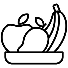 fruit breakfast, food courts vector icons for web design, app, banner, flyer and digital marketing.