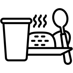 breakfast, rice, and drink food courts vector icons for web design, app, banner, flyer and digital marketing.