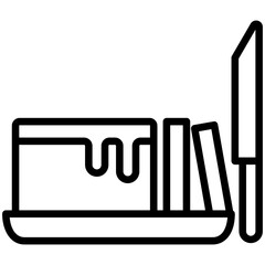 butter, bread breakfast food courts vector icons for web design, app, banner, flyer and digital marketing.