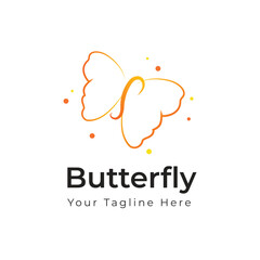 Butterfly logo design concept vector template.