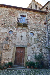 Fototapeta na wymiar Badia church in the medieval old town of Anghiari, Tuscany, Italy