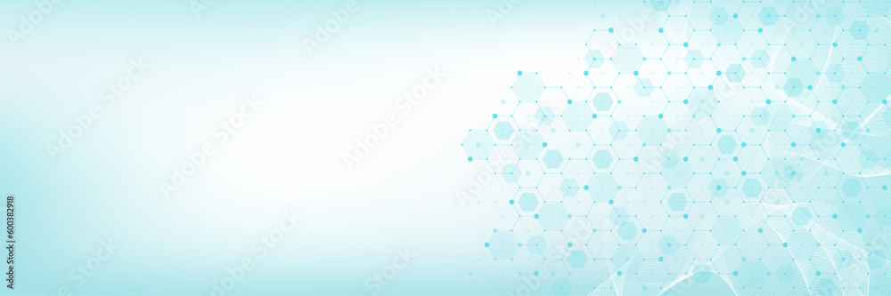 Aufkleber health care and medical pattern innovation concept science background design. abstract geometric hex