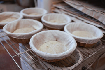 Organic Bakery - details of baker baking bread