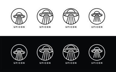Vector graphic of ufo design template, ufo icon collection editable resizable EPS 10 © NicBrand