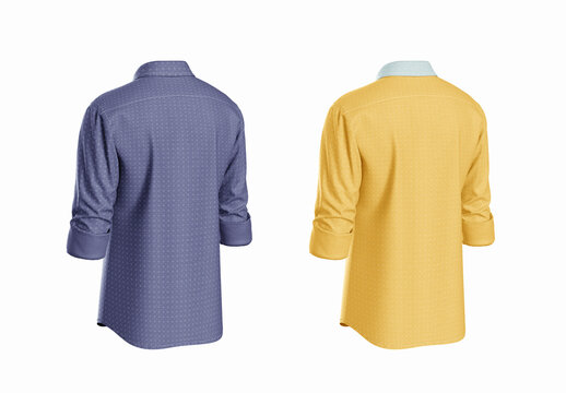 Rolled Up Dress Shirt Mockup