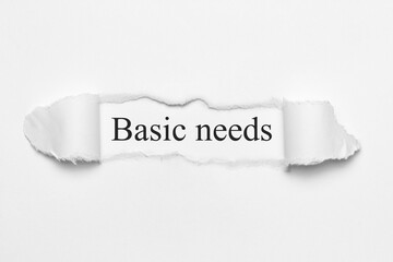 Basic needs	