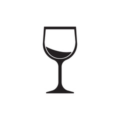  Vine cocktail icon, drink glass