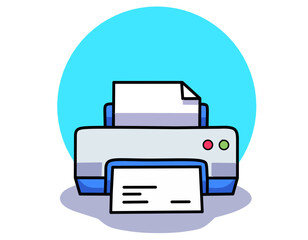 printer icon vector illustration