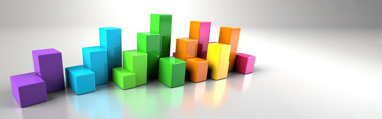 Obraz premium Profit growth chart, stock market statistics, business planning, white background isolate. AI generated.