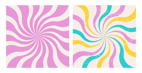 Retro wavy backgrounds with a vintage colors