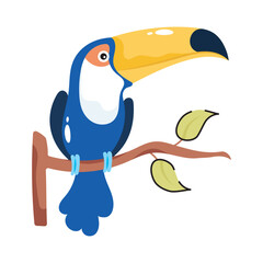 Bird doodle filled vector outline icon. EPS 10 file