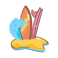 Surf doodle filled vector outline icon. EPS 10 file