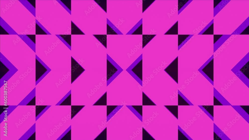 Aufkleber Symmetrical pattern of simple geometric shapes. 3d rendering loop animation
