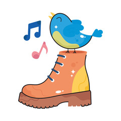 Music doodle filled vector outline icon. EPS 10 file