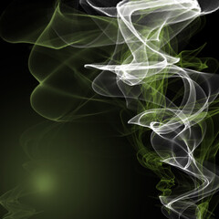 light smoke on a dark background