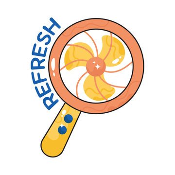 recommend clip art: Fan doodle filled vector outline icon. EPS 10 file