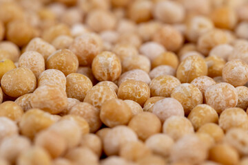 Dry hard yellow peas for cooking porridge