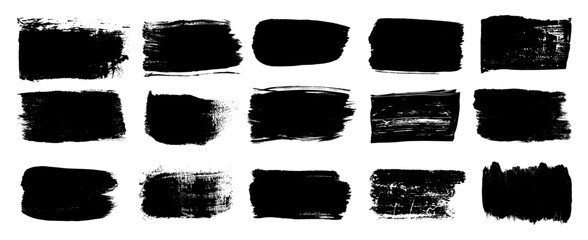 Paint brush vector hand drawn grungre banners