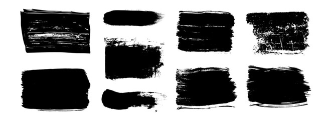 Paint brush vector hand drawn grungre banners