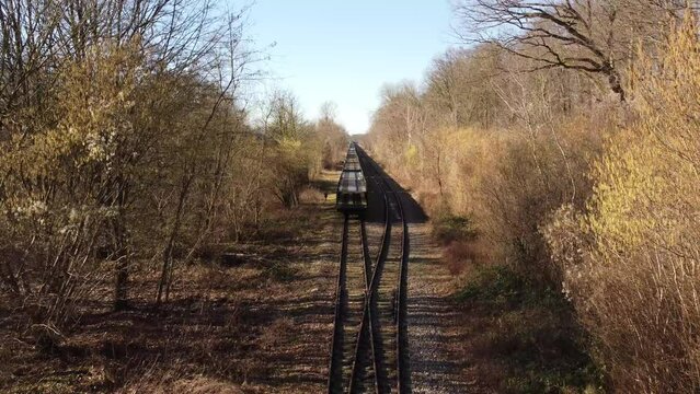 Train on abonded track