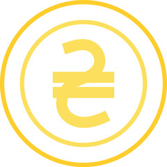 Hryvnia Currency icon coin - For presentation, graphic design, mobile application, web design, infographics, UI. Editable Stroke. Vector illustration.