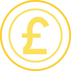 Pound Currency icon coin - For presentation, graphic design, mobile application, web design, infographics, UI. Editable Stroke. Vector illustration.