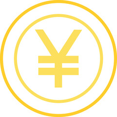 Yen China Currency icon coin - For presentation, graphic design, mobile application, web design, infographics, UI. Editable Stroke. Vector illustration.