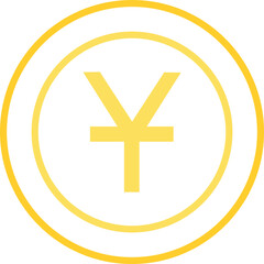 Yuan Currency icon coin - For presentation, graphic design, mobile application, web design, infographics, UI. Editable Stroke. Vector illustration.
