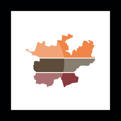Map Of Drohobych City Modern Creative Logo