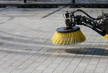 street cleaning car.