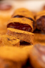 fresh dried pork sausage in turmeric