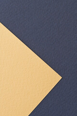 Fototapeta premium Rough kraft paper background, paper texture blue beige colors. Mockup with copy space for text