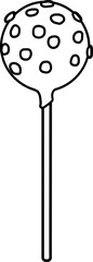 Cake Pop Line Icon
